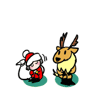 サンタとトナカイわちゃわちゃスタンプ（個別スタンプ：1）