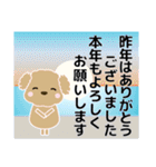 ずっと使える優しい気遣い プードル 冬（個別スタンプ：5）
