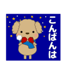 ずっと使える優しい気遣い プードル 冬（個別スタンプ：24）
