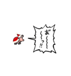 ▶︎動く！叫ぶ赤ちゃんカバ【サンタver.】（個別スタンプ：1）