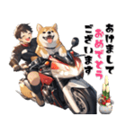 バイク好き柴犬♡年末年始 年賀(再販)（個別スタンプ：2）