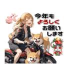 バイク好き柴犬♡年末年始 年賀(再販)（個別スタンプ：10）