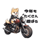 バイク好き柴犬♡年末年始 年賀(再販)（個別スタンプ：17）