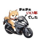 バイク好き柴犬♡年末年始 年賀(再販)（個別スタンプ：27）