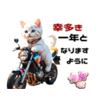 バイク好きネコ♡年末年始 年賀(再販)（個別スタンプ：15）