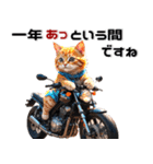 バイク好きネコ♡年末年始 年賀(再販)（個別スタンプ：29）