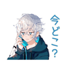 パーカー男子★連絡と日程調整（個別スタンプ：10）