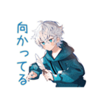 パーカー男子★連絡と日程調整（個別スタンプ：11）