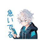 パーカー男子★連絡と日程調整（個別スタンプ：15）