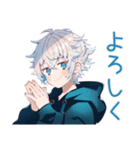 パーカー男子★連絡と日程調整（個別スタンプ：17）