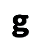 アルファベット小文字黒色のスタンプ N（個別スタンプ：7）