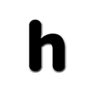 アルファベット小文字黒色のスタンプ N（個別スタンプ：8）