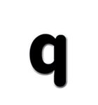 アルファベット小文字黒色のスタンプ N（個別スタンプ：17）