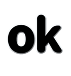 アルファベット小文字黒色のスタンプ N（個別スタンプ：27）