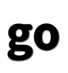 アルファベット小文字黒色のスタンプ N（個別スタンプ：28）