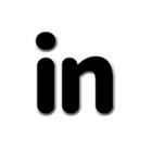 アルファベット小文字黒色のスタンプ N（個別スタンプ：29）