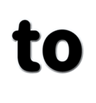 アルファベット小文字黒色のスタンプ N（個別スタンプ：33）