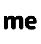 アルファベット小文字黒色のスタンプ N（個別スタンプ：36）