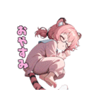 ゆるかわネコ耳メガネちゃん（個別スタンプ：6）