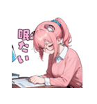 ゆるかわネコ耳メガネちゃん（個別スタンプ：29）