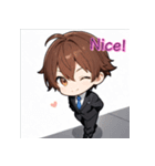 プチ男子の感情100%の日常！英語ver.3（個別スタンプ：11）