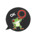 アカメアマガエルの吹き出しスタンプ（個別スタンプ：8）