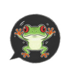 アカメアマガエルの吹き出しスタンプ（個別スタンプ：35）