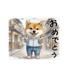 柴犬の年中使えるスタンプ（個別スタンプ：18）