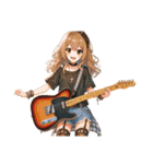 Live on！！歌って弾いてギター女子！（個別スタンプ：2）