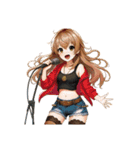 Live on！！歌って弾いてギター女子！（個別スタンプ：4）