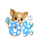 チワワ 犬スタンプ（3D）冬・あけおめ（個別スタンプ：3）