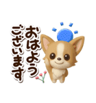 チワワ 犬スタンプ（3D）冬・あけおめ（個別スタンプ：5）