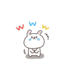 笑い多めあいさつ◎ちびっこうさぎさん #1（個別スタンプ：3）