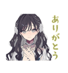 推しだけ見てる★リボン女子（個別スタンプ：3）