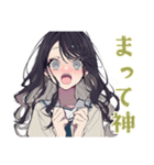 推しだけ見てる★リボン女子（個別スタンプ：13）