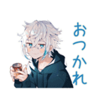 パーカー男子★年中使える日常挨拶（個別スタンプ：3）