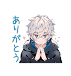 パーカー男子★年中使える日常挨拶（個別スタンプ：7）