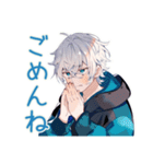 パーカー男子★年中使える日常挨拶（個別スタンプ：8）