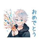 パーカー男子★年中使える日常挨拶（個別スタンプ：36）