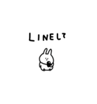 うさぎだけ。らぶらぶ。ゆるい。（個別スタンプ：6）