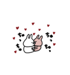 うさぎだけ。らぶらぶ。ゆるい。（個別スタンプ：24）