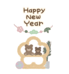 くまとくま。冬のBIGスタンプ vol.3（個別スタンプ：1）