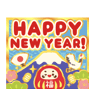 飛び出す！ずっと使える明るいお正月の挨拶（個別スタンプ：4）
