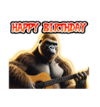 【⚡飛び出す⚡】お祝い黄金イケメンゴリラ（個別スタンプ：24）
