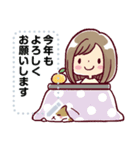 女の子がいっぱい！ 【あけおめメッセージ】（個別スタンプ：3）