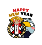 ハシビロコウ de あーる★年末年始2026（個別スタンプ：4）