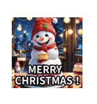 9色の雪だるまの年末年始スタンプ（個別スタンプ：20）