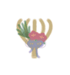 ふわもこボアde年賀状 組み合わせスタンプ2（個別スタンプ：11）