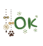 謹賀新年✨ぶら下がる肉球さん（個別スタンプ：5）