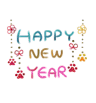 謹賀新年✨ぶら下がる肉球さん（個別スタンプ：28）